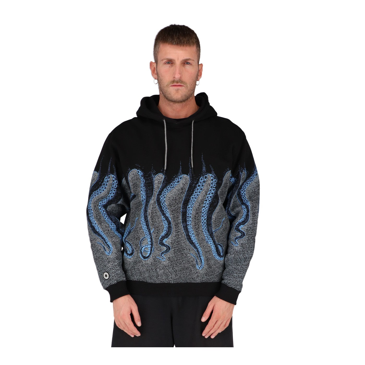 Everywhere Octopus Hoodie Hood Sweatshirts (Black)