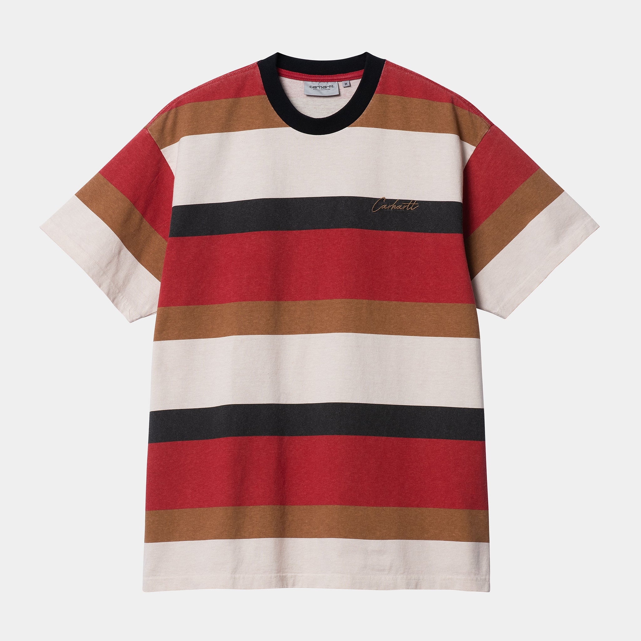 S/S Crouser T-Shirt Organic Cotton Single Jersey, 210 g/m² Crouser Stripe (Arcade heavy stone wash)