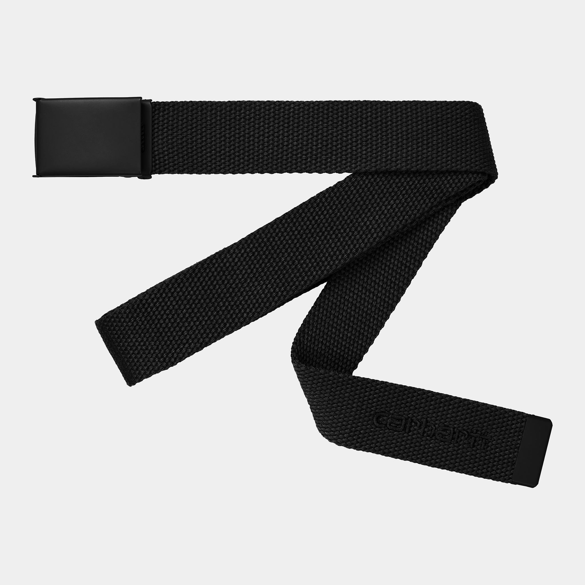 Script Belt Tonal Polyester Canvas (Black)